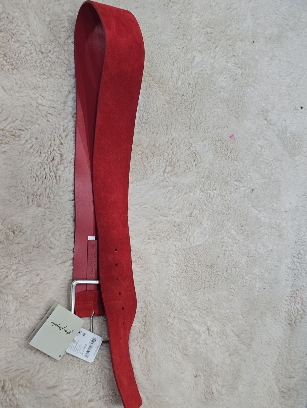 Free People Red Suede Waist Belt